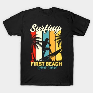 Surfing | First Beach, Rhode Island T-Shirt